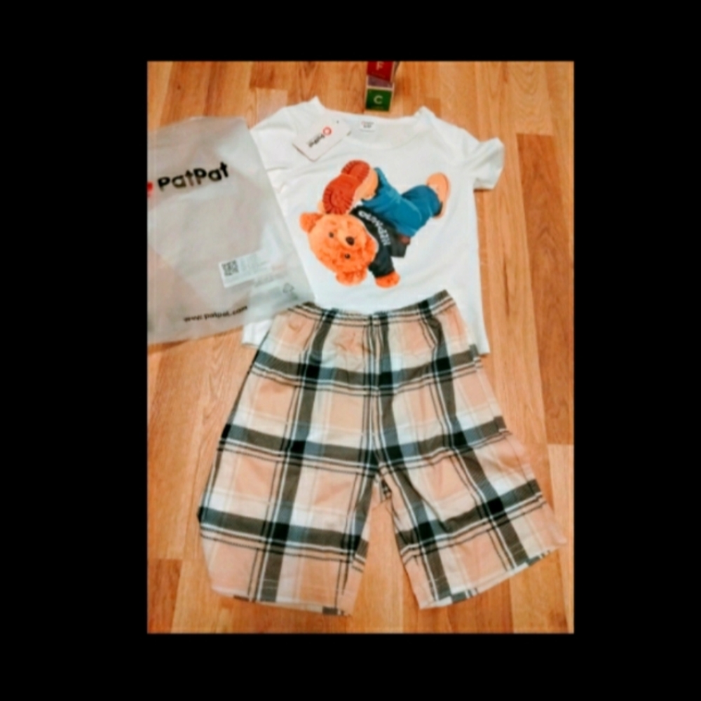 NWT PatPat Size 4 to 5 yrs Tshirt and Short Set